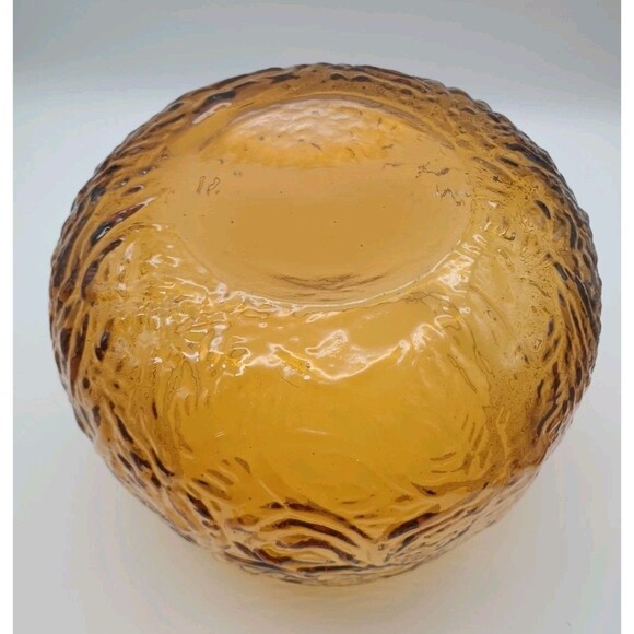 Vtg Seneca Driftwood Yellow Roly Poly Crinkle Punch Bowl 10 Qt - Picture 6 of 7